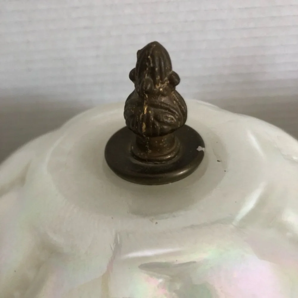 Vtg Pearlescent Globe Light Shades